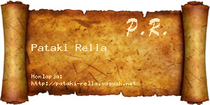 Pataki Rella névjegykártya
